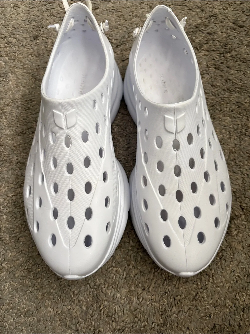Women’s White Ventilated Slip-On Sandals
